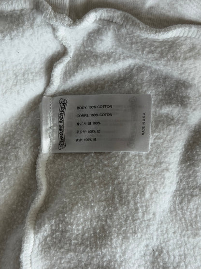 Chrome Hearts White & Black Horseshoe Logo Zip Up Hoodie