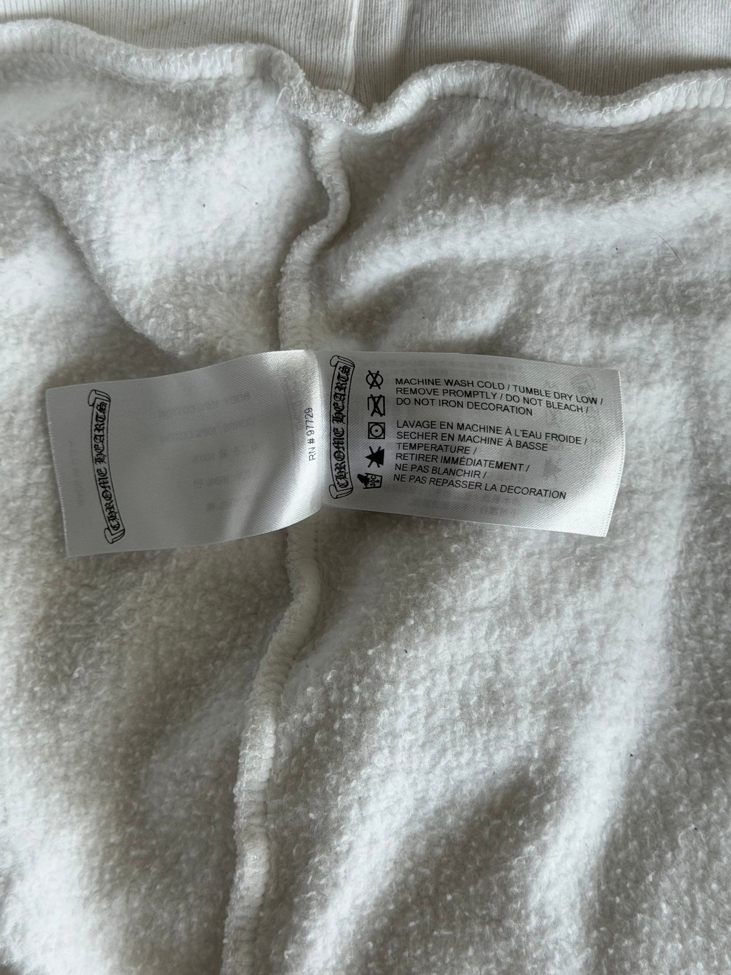 Chrome Hearts White & Black Horseshoe Logo Zip Up Hoodie
