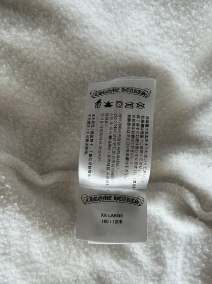 Chrome Hearts White & Black Horseshoe Logo Zip Up Hoodie