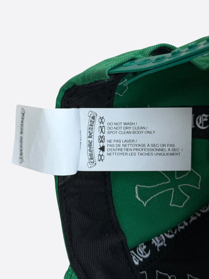 Chrome Hearts Green & White Cross Patch Hat