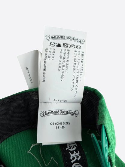 Chrome Hearts Green & White Cross Patch Hat
