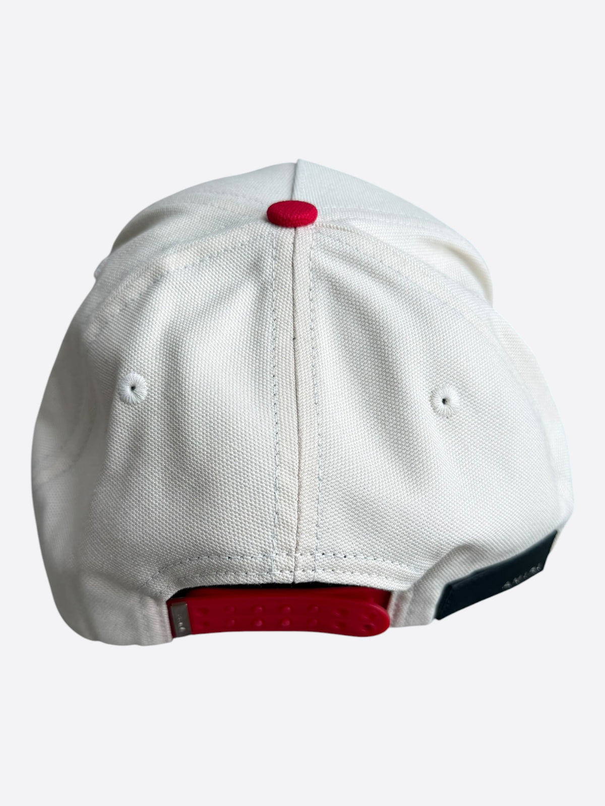 Amiri White & Red MA Logo Trucker Hat
