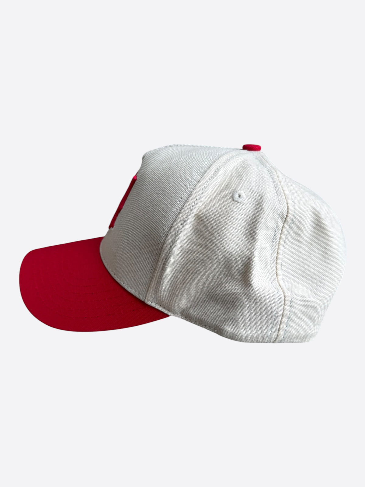 Amiri White & Red MA Logo Trucker Hat