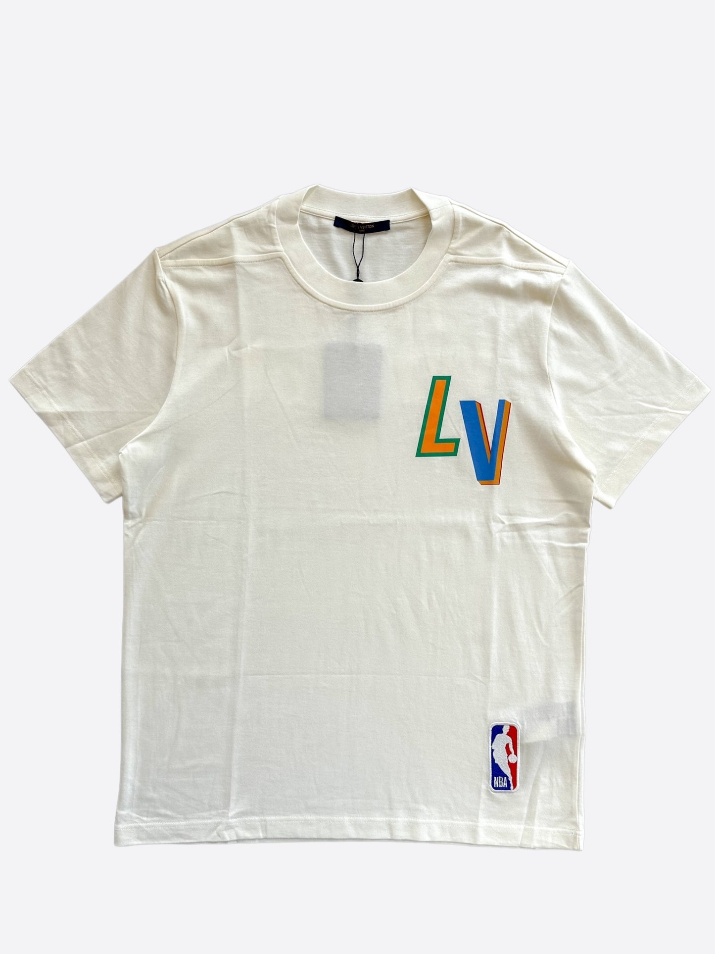 Louis Vuitton NBA White Spellout Logo T-Shirt