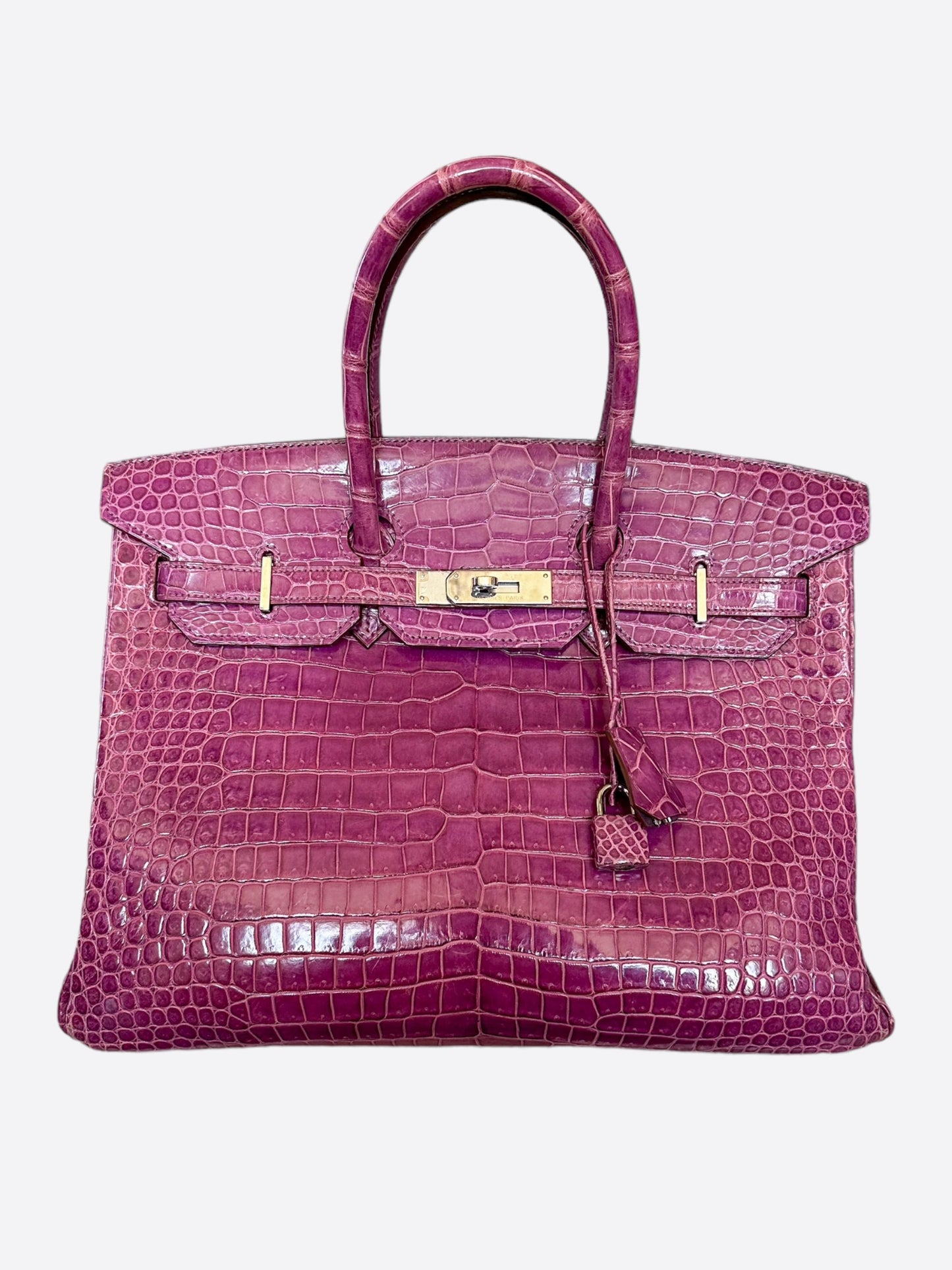 Hermes Violet Porosus Crocodile Birkin 35