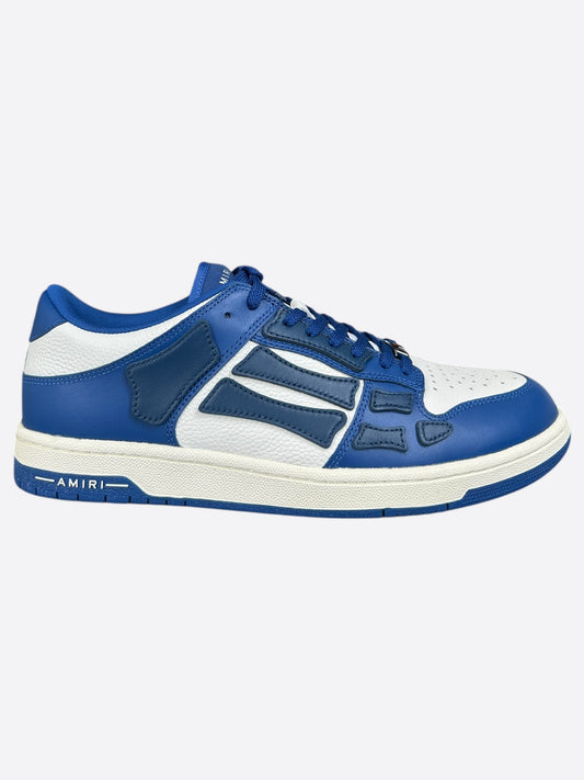 Amiri Blue & White Skeleton Low Top Sneakers