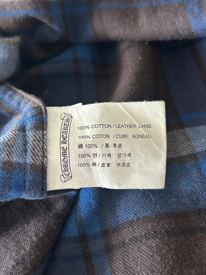 Chrome Hearts Blue Plaid Cross Patch Flannel