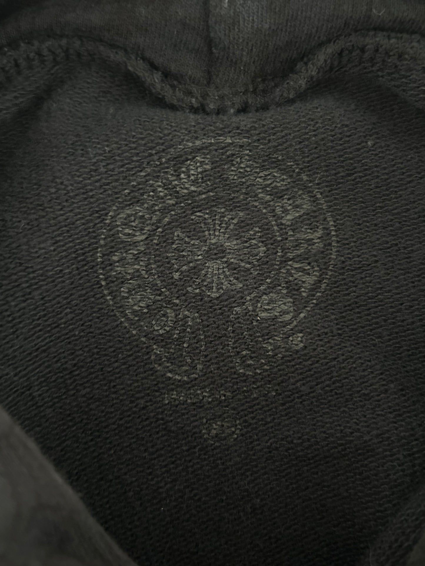 Chrome Hearts Black & White Cross Jacquard Horseshoe Logo Hoodie