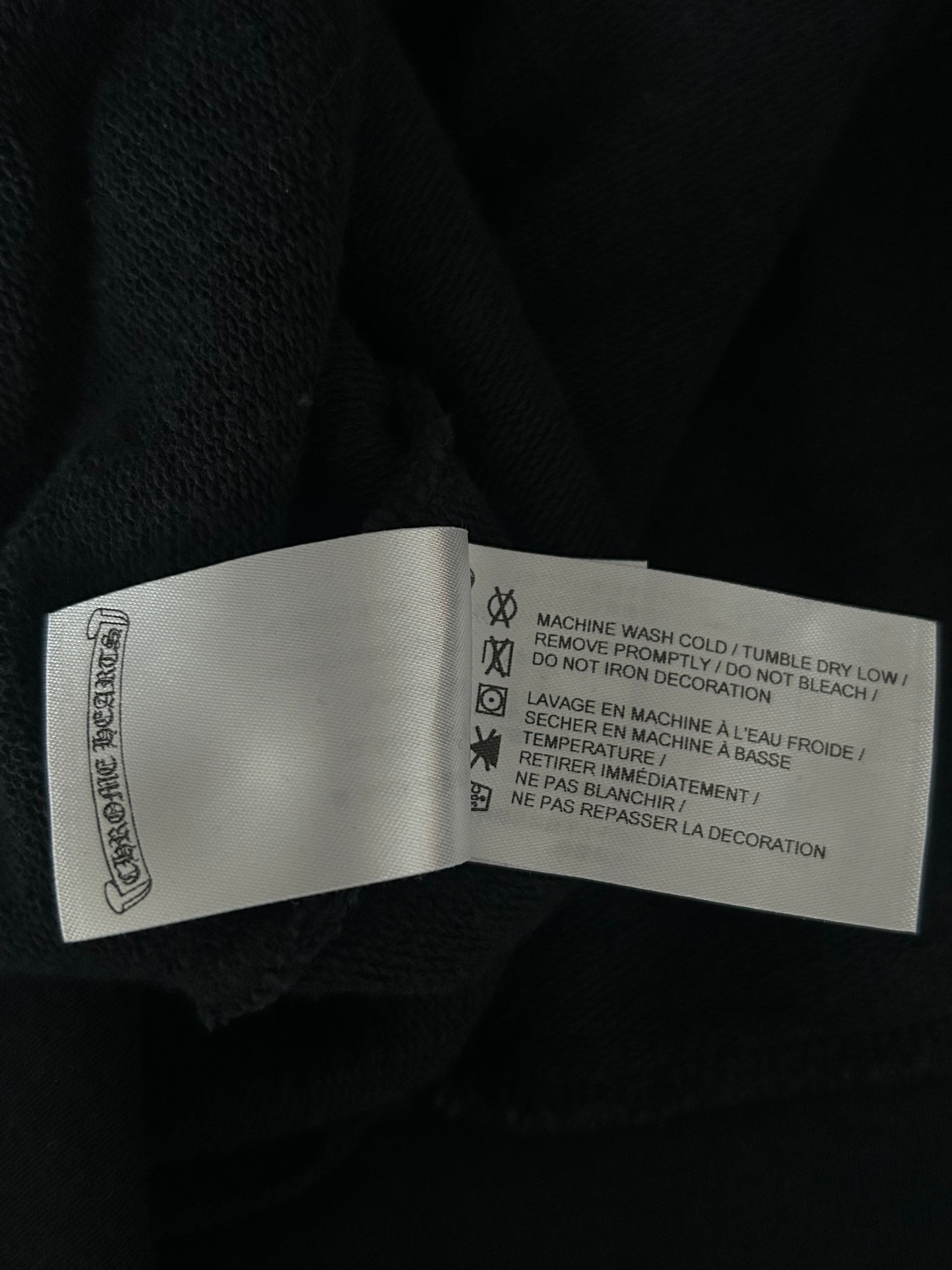 Chrome Hearts Black & White Cross Jacquard Horseshoe Logo Hoodie
