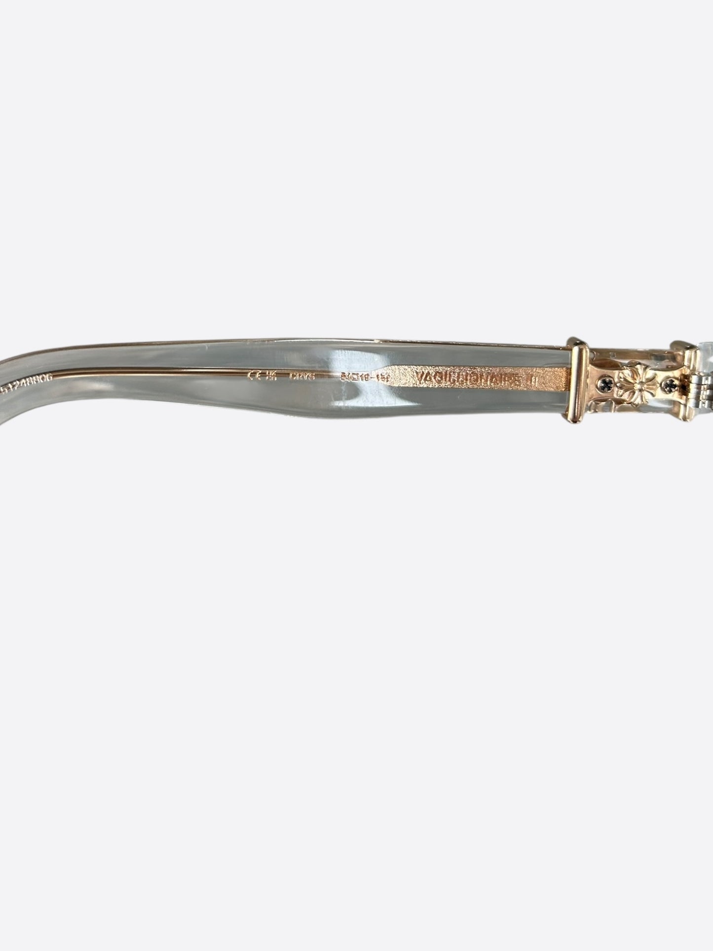 Chrome Hearts Clear & Gold Vagillionaire 2 Glasses