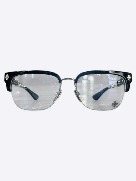 Chrome Hearts Black & Silver Evagilist Glasses