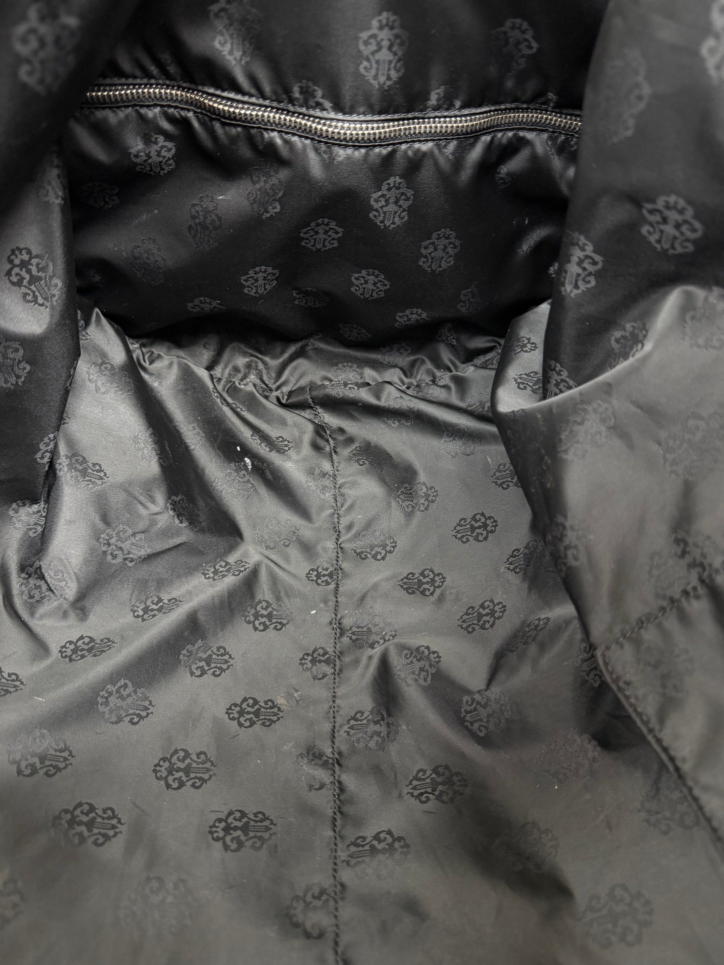 Chrome Hearts Black, White & Green Triple Cross Leather Duffel Bag