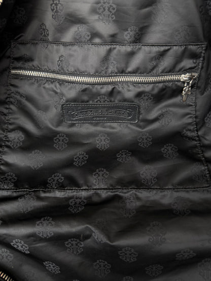 Chrome Hearts Black, White & Green Triple Cross Leather Duffel Bag