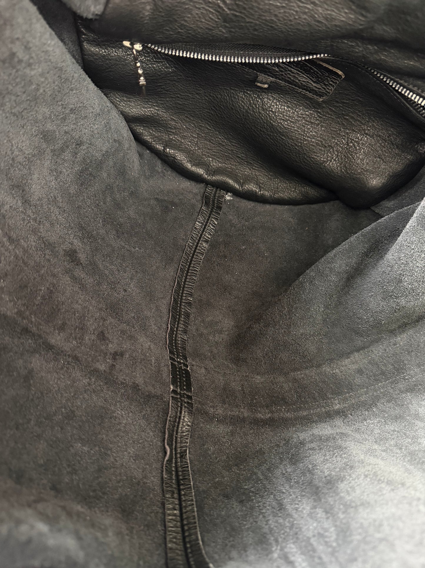 Chrome Hearts Black Leather Duffel Bag