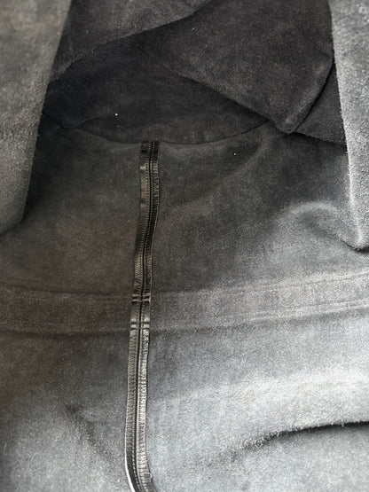 Chrome Hearts Black Leather Duffel Bag