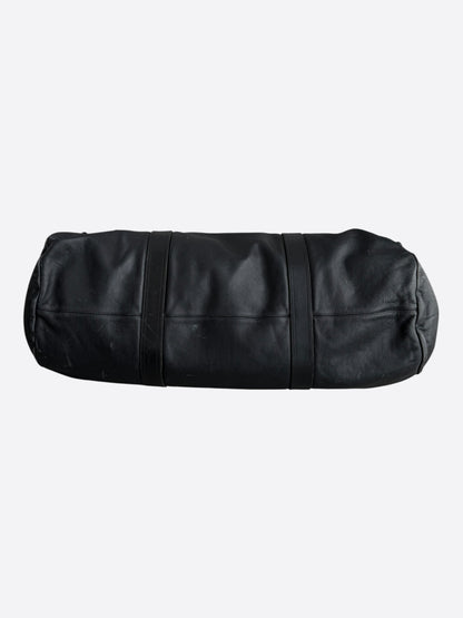 Chrome Hearts Black Leather Duffel Bag