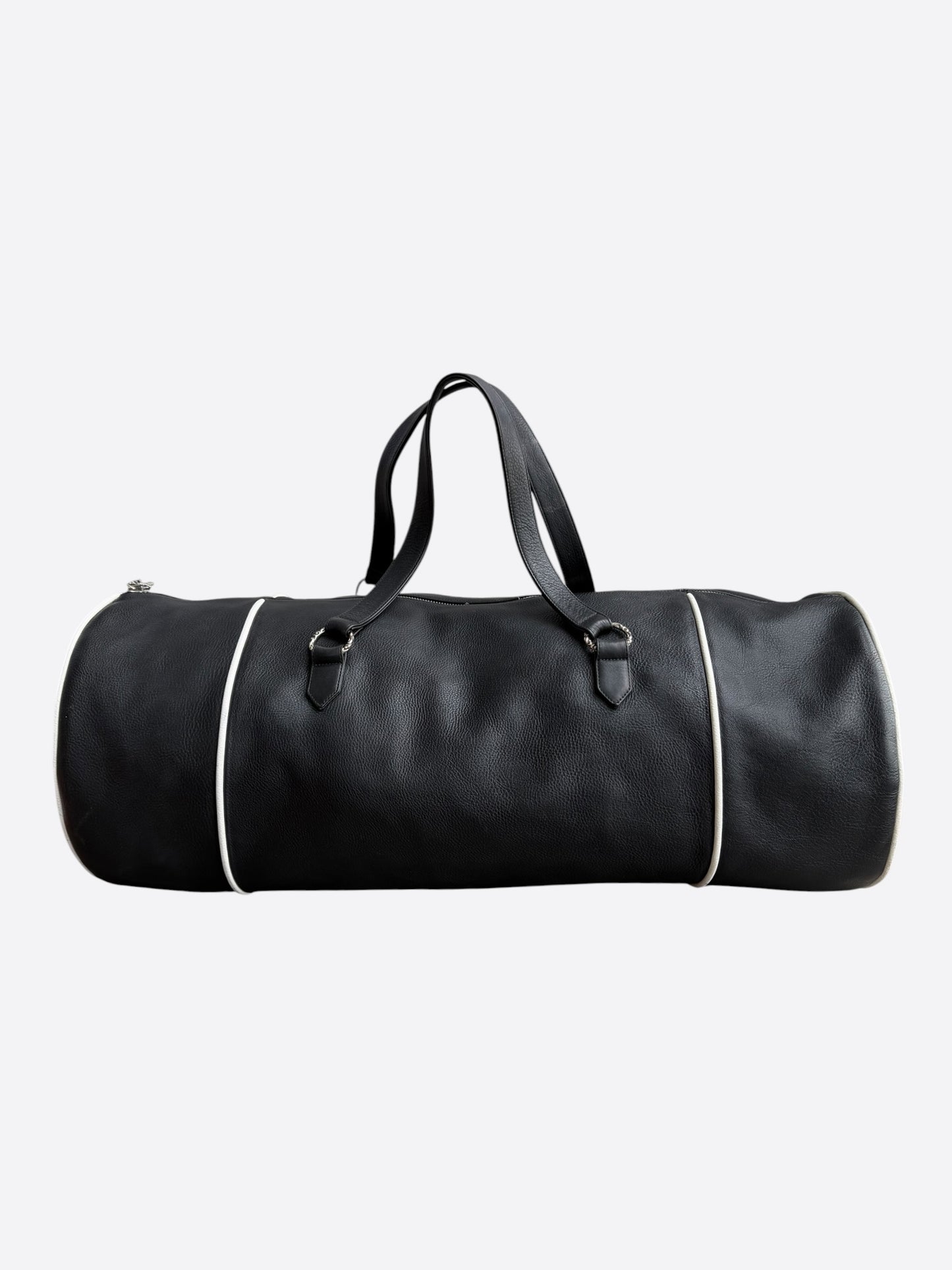 Chrome Hearts Black, White & Green Triple Cross Leather Duffel Bag