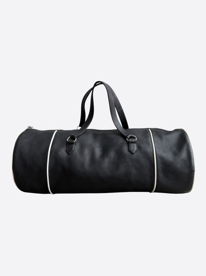 Chrome Hearts Black, White & Green Triple Cross Leather Duffel Bag