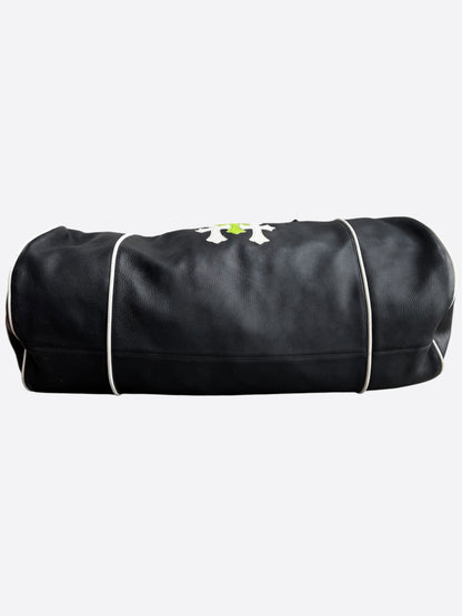 Chrome Hearts Black, White & Green Triple Cross Leather Duffel Bag