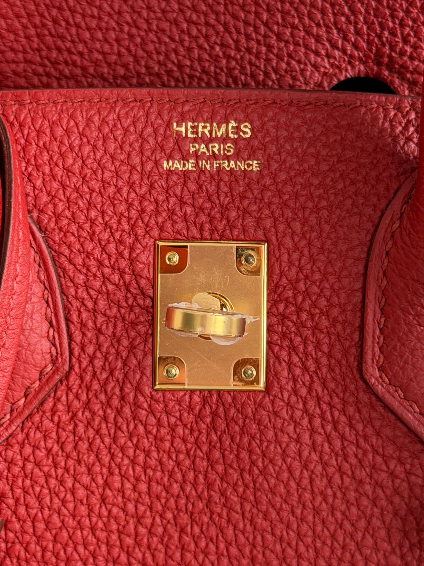 Hermes Rouge Casaque Togo & Gold Hardware Birkin 25