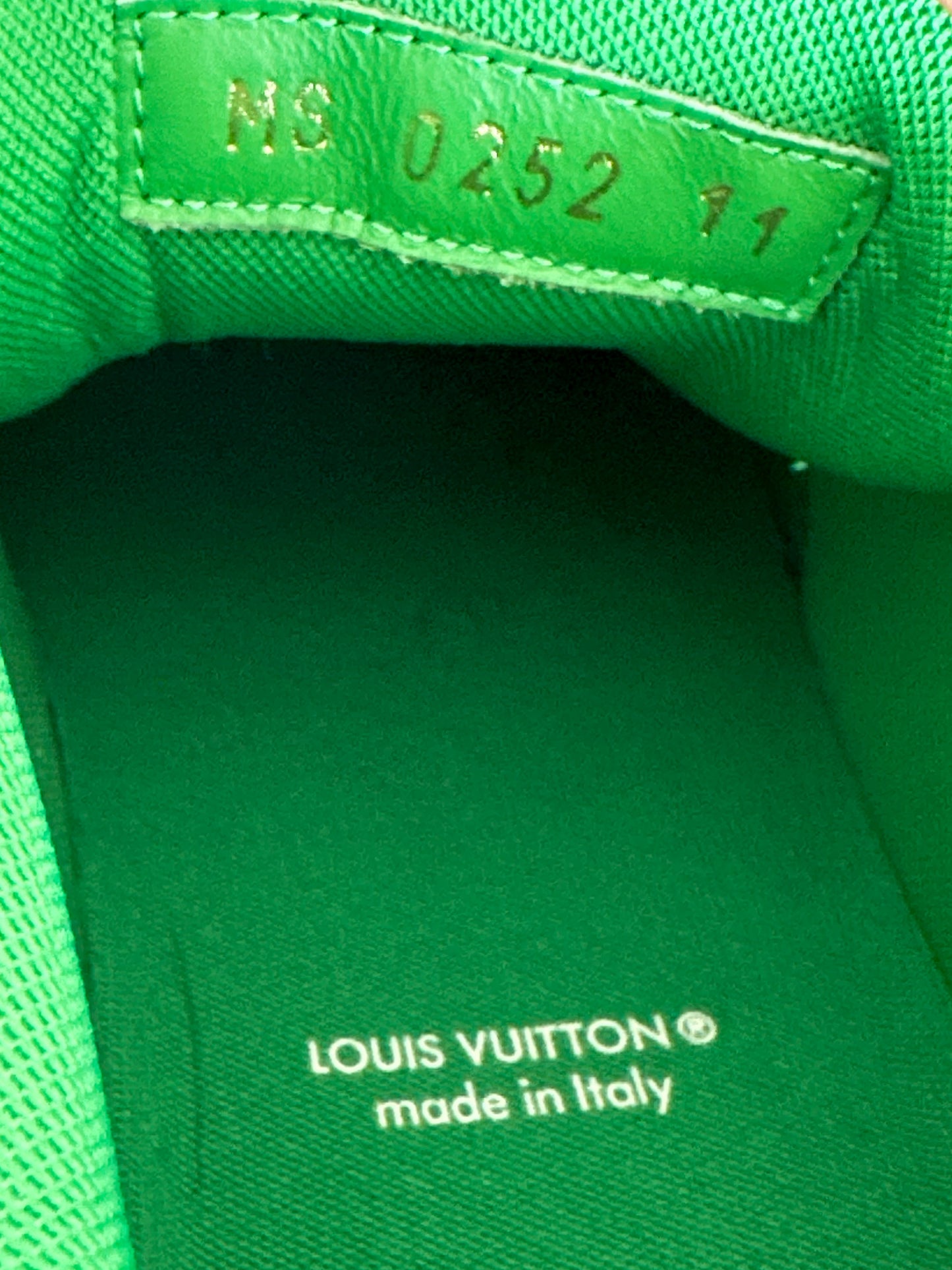 Louis Vuitton Green & Grey EPI Leather Trainers