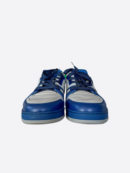 Louis Vuitton Blue & Grey EPI Leather Trainers