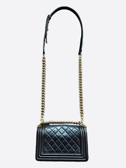 Chanel Black Lambskin Small Boy Bag