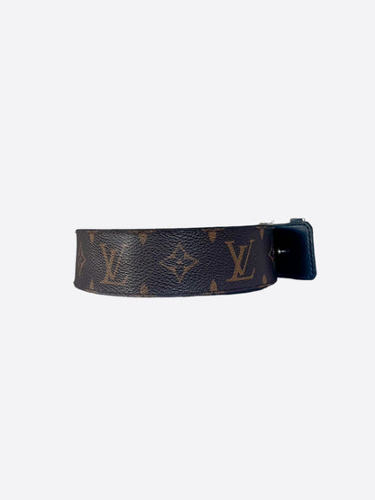 Louis Vuitton Brown Monogram Silver Buckle Belt