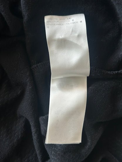 Louis Vuitton Black Damier Embroidered Logo T-Shirt