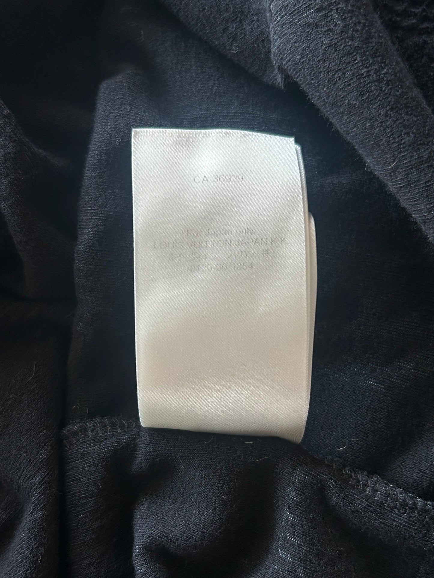 Louis Vuitton Black Damier Embroidered Logo T-Shirt