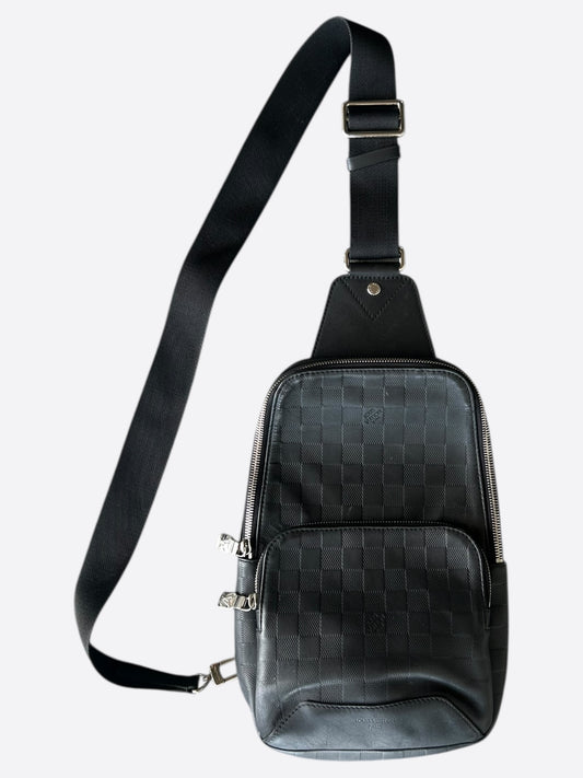 Louis Vuitton Black Damier Infini Leather Sling Bag