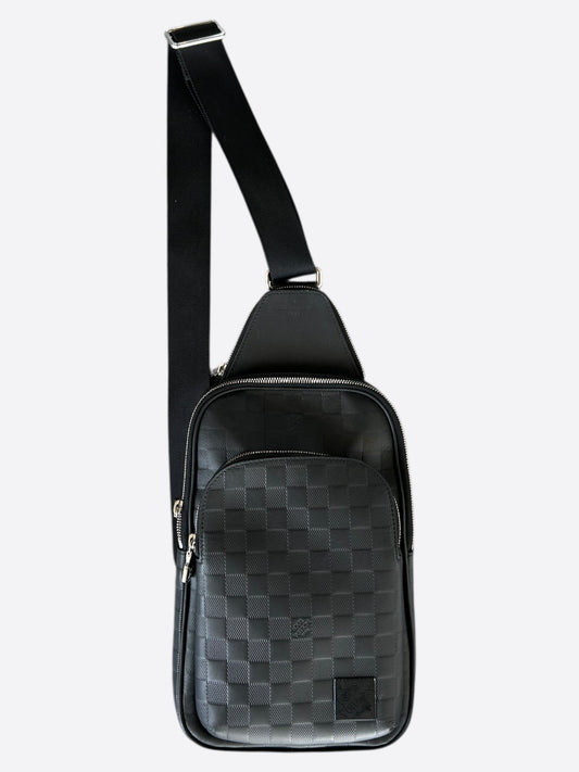 Louis Vuitton Black Damier Infini Leather Sling Bag
