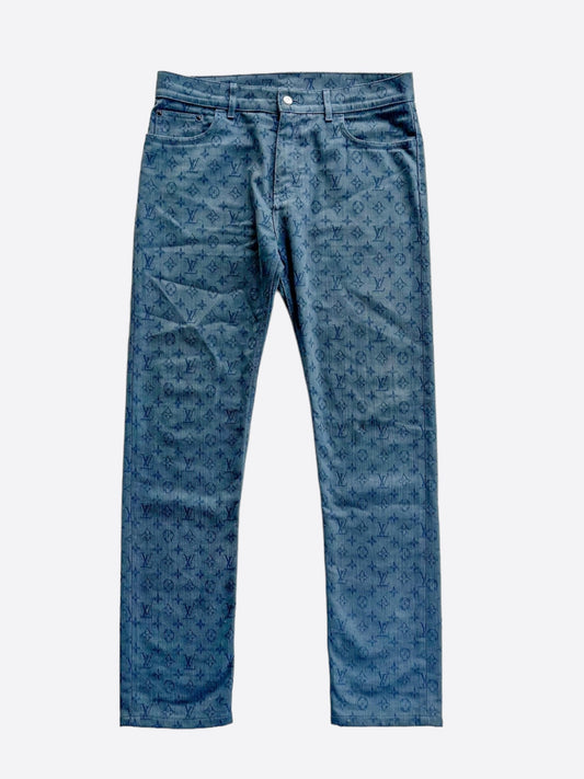 Louis Vuitton Blue Monogram Slim Jeans