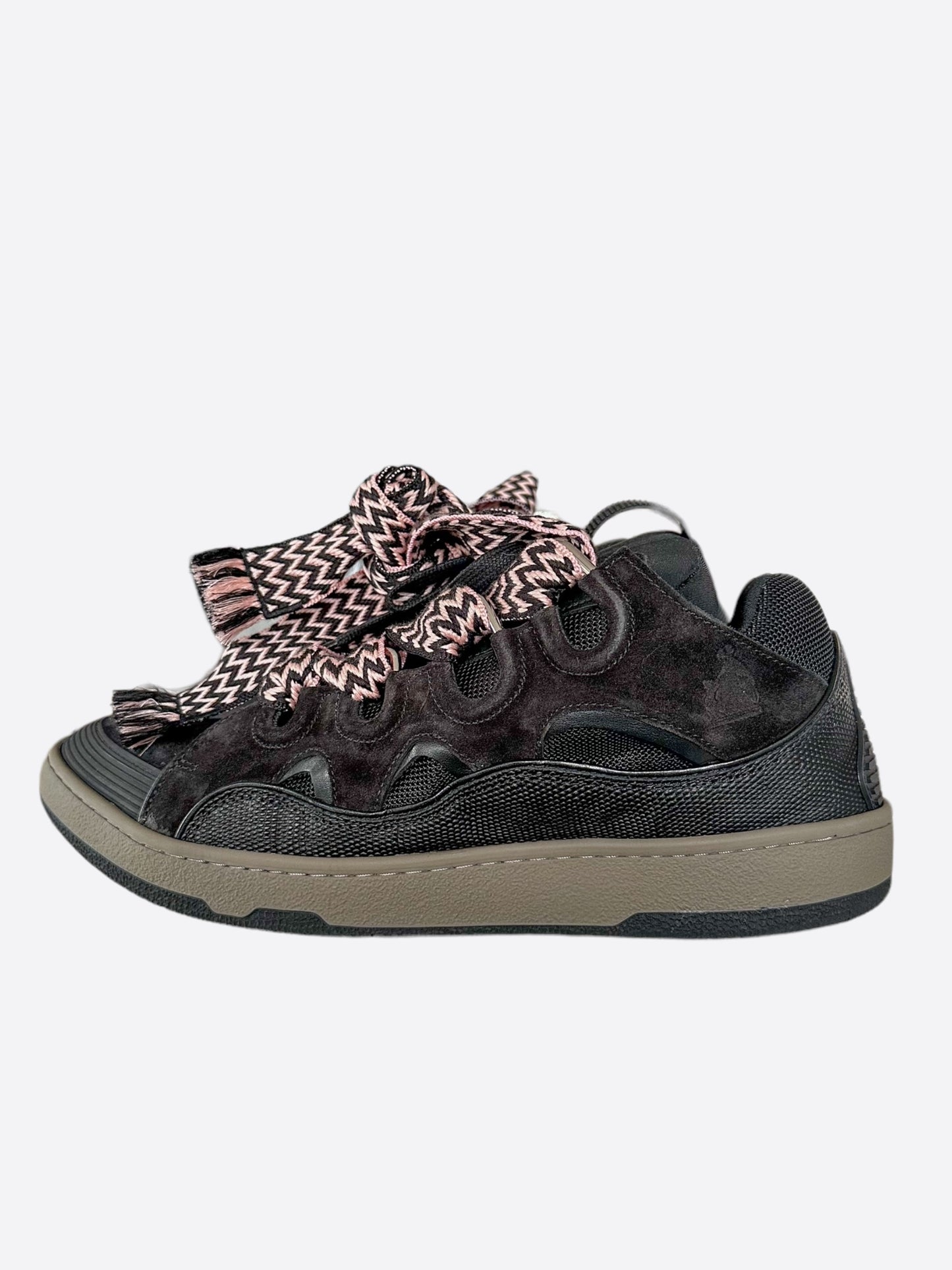 Lanvin Black & Brown Curb Oversized Sneakers