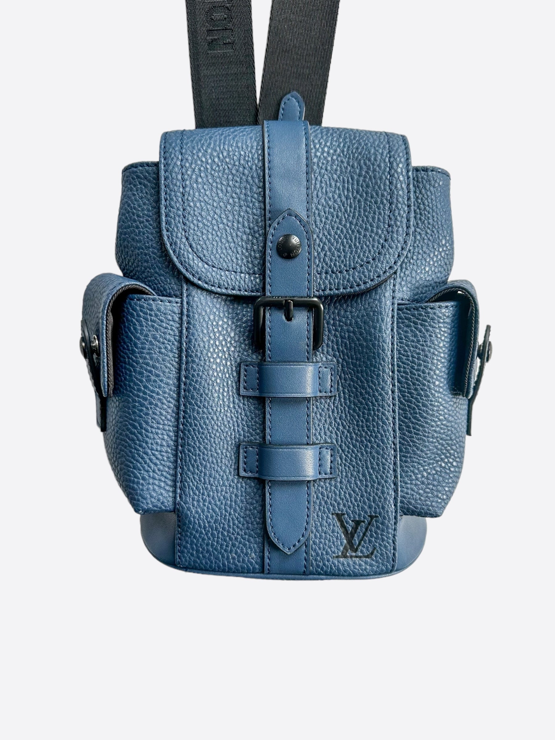 Louis Vuitton Blue Taurillon Leather Nano Christopher – Savonches