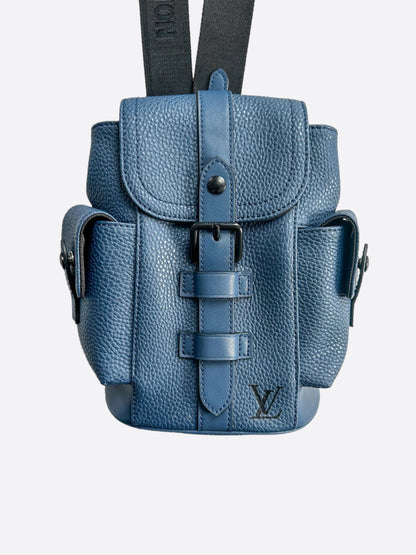 Louis Vuitton Blue Taurillon Leather Nano Christopher