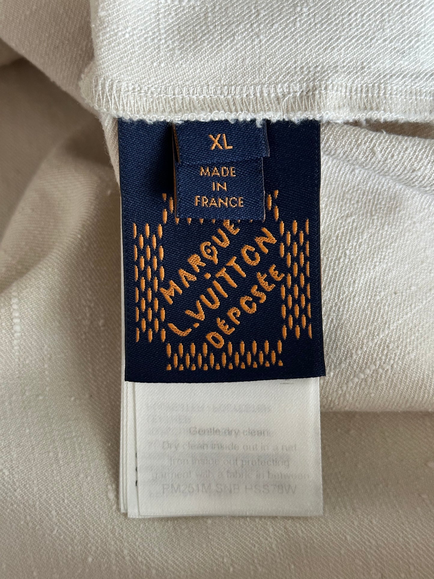 Louis Vuitton Beige Logo Button Up Shirt