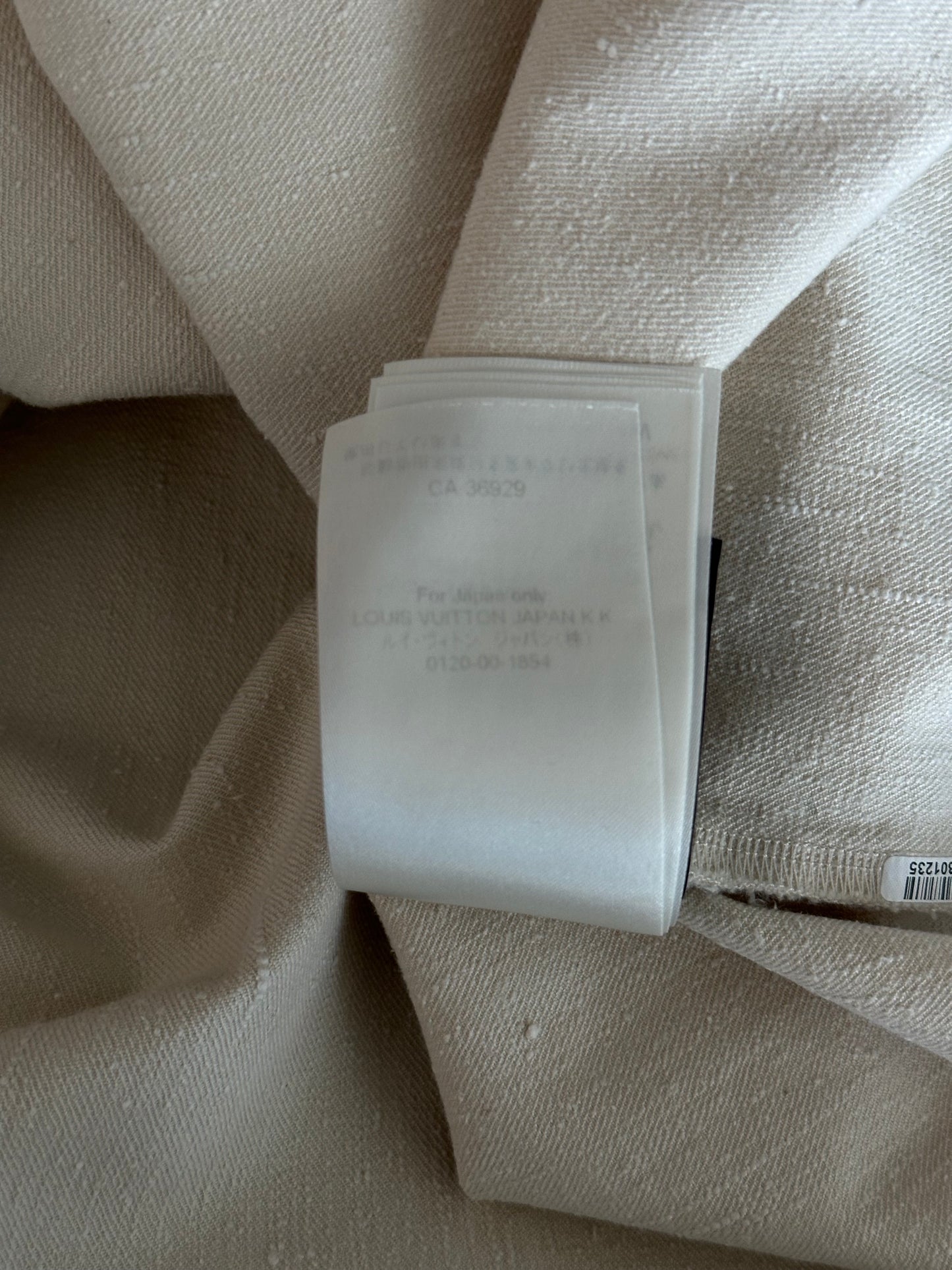 Louis Vuitton Beige Logo Button Up Shirt