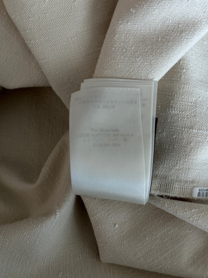 Louis Vuitton Beige Logo Button Up Shirt