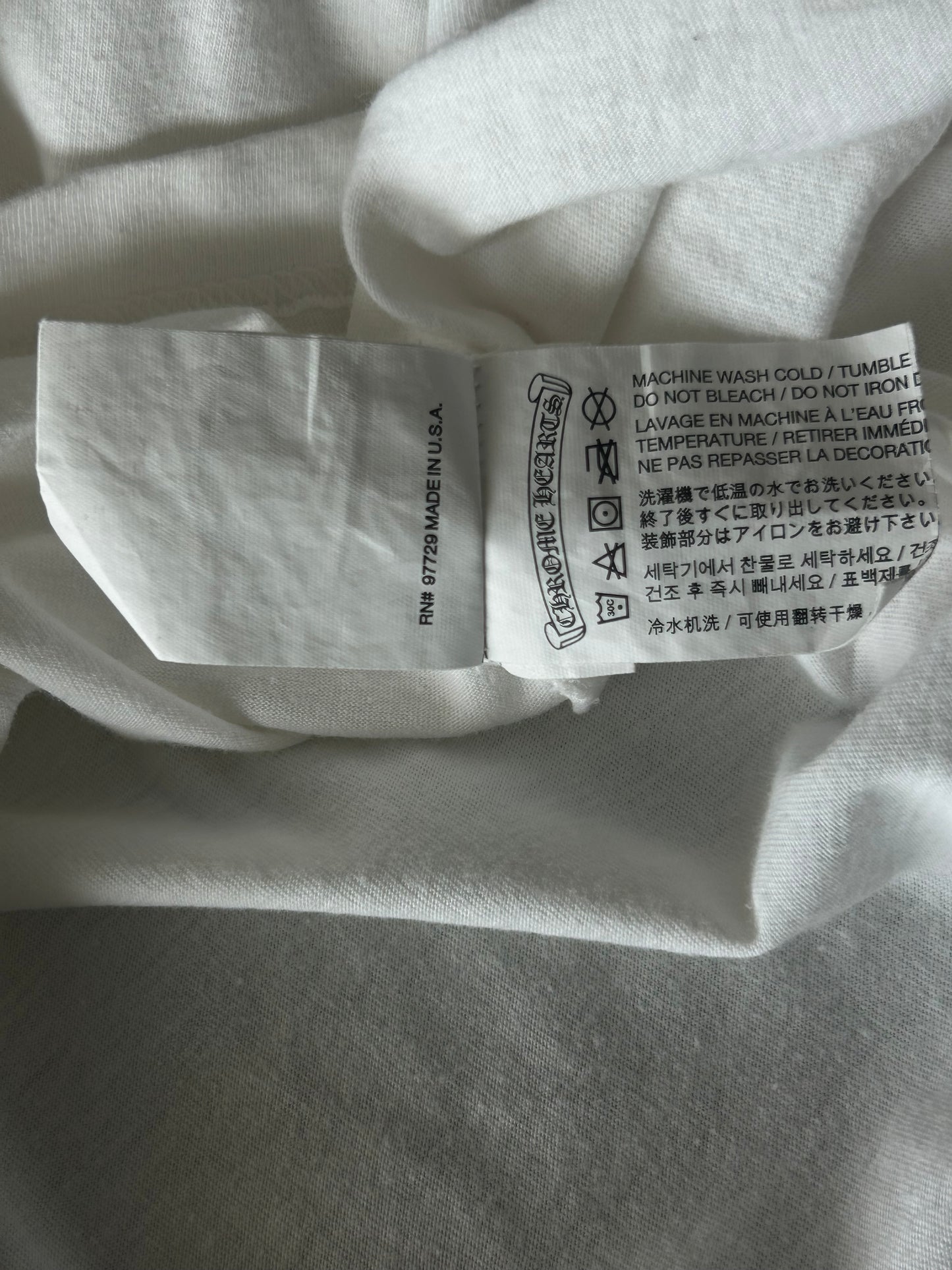 Chrome Hearts White & Black Fleur Logos T-Shirt