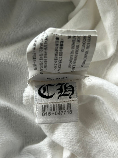 Chrome Hearts White & Black Fleur Logos T-Shirt