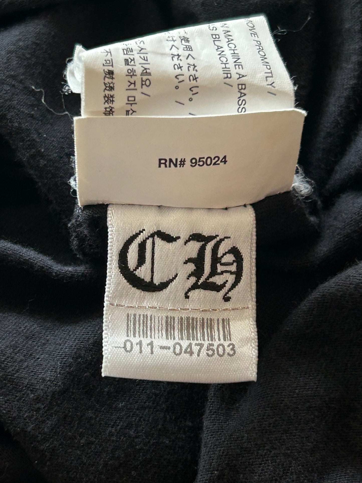 Chrome Hearts Black & White Cross Logo T-Shirt