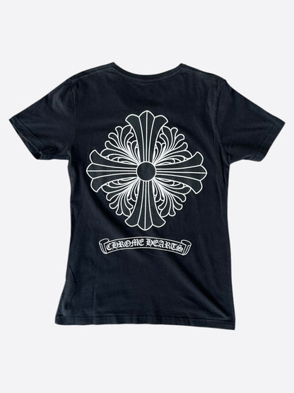 Chrome Hearts Black & White Cross Logo T-Shirt