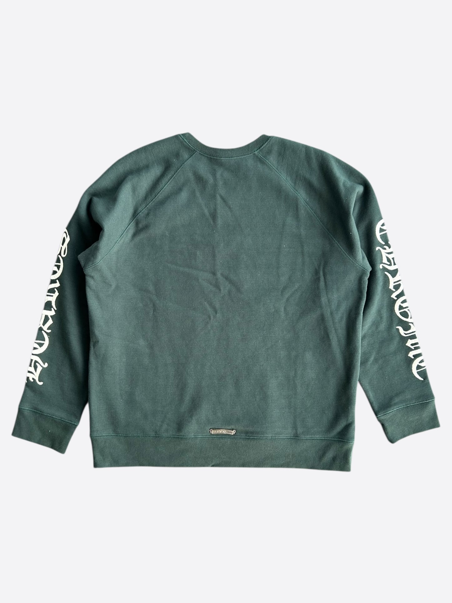 Chrome Hearts Green & White Embroidered Logo Sweater