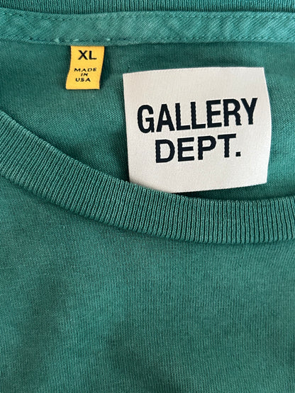 Gallery Dept Vintage Green & White Logo T-Shirt
