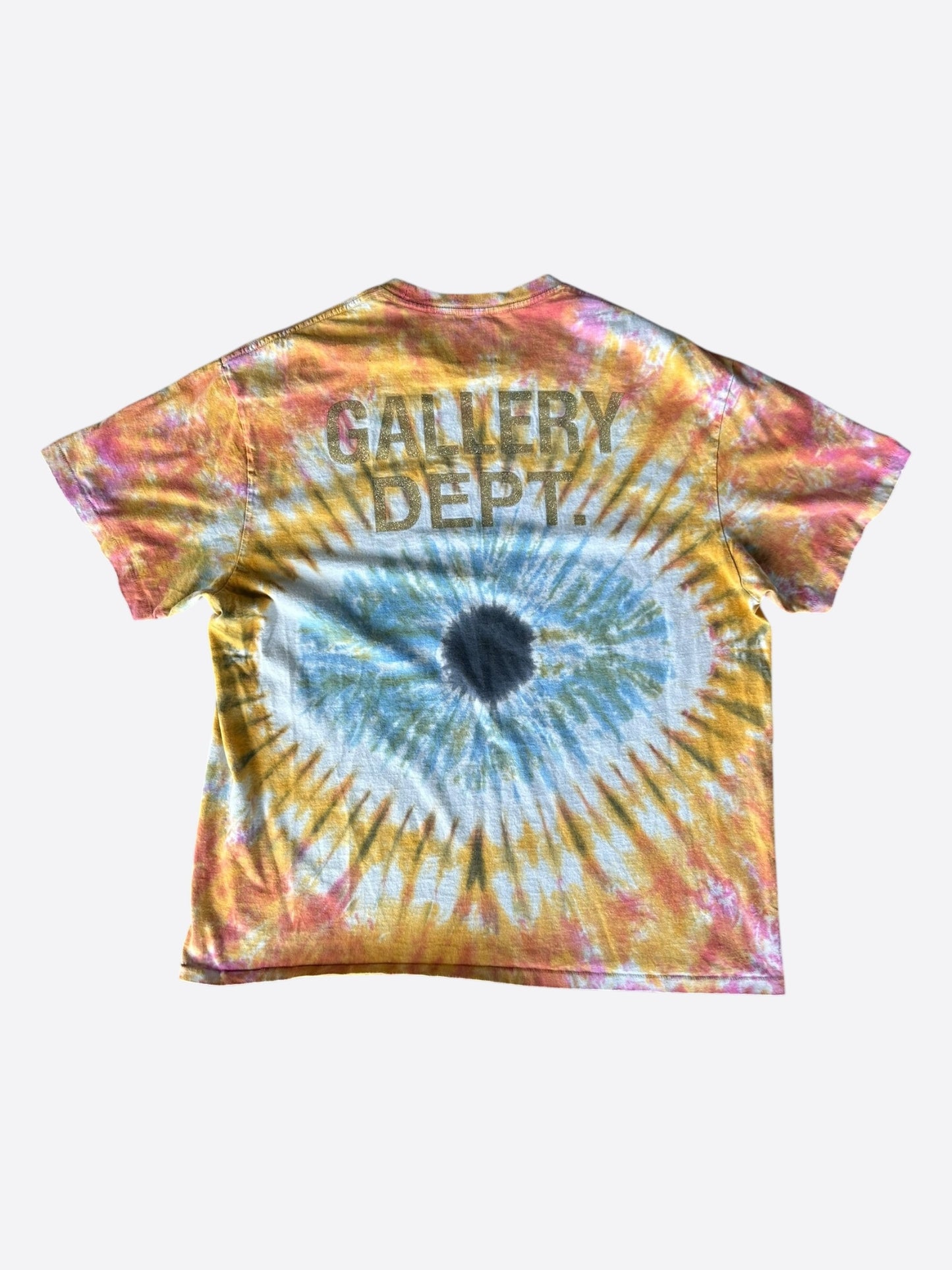 Gallery Dept Multicolor Eye Tie-Dye Glitter Logo T-Shirt