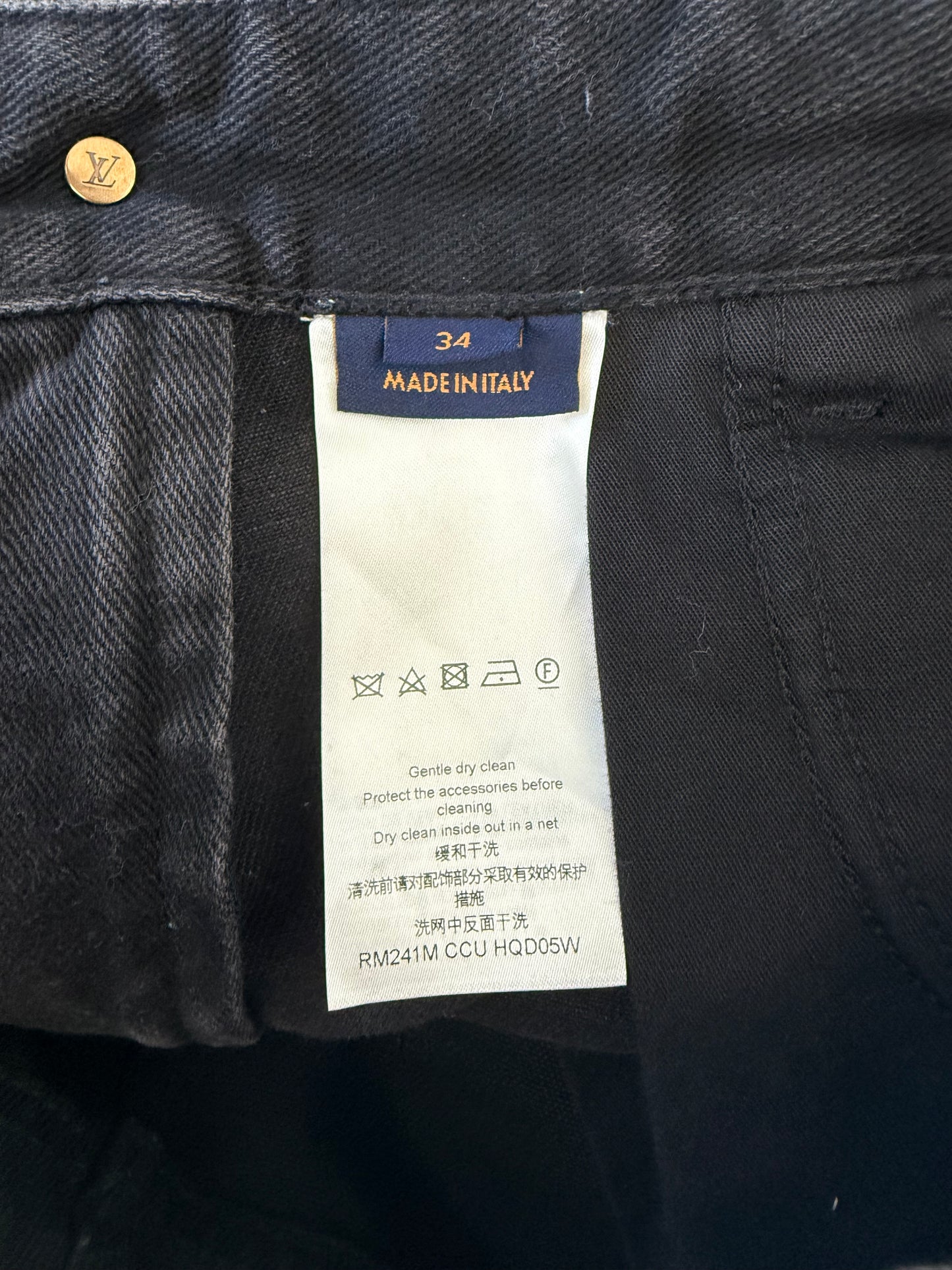 Louis Vuitton Black Monogram Workwear Pants