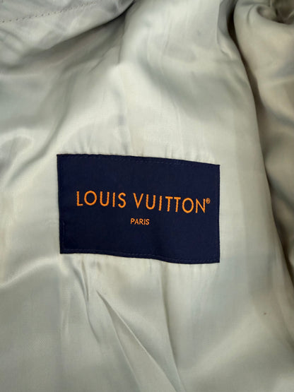 Louis Vuitton Aqua & White Leather Varsity Jacket
