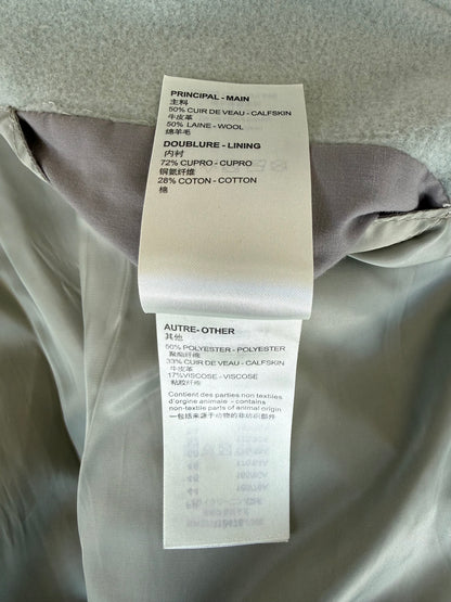 Louis Vuitton Aqua & White Leather Varsity Jacket