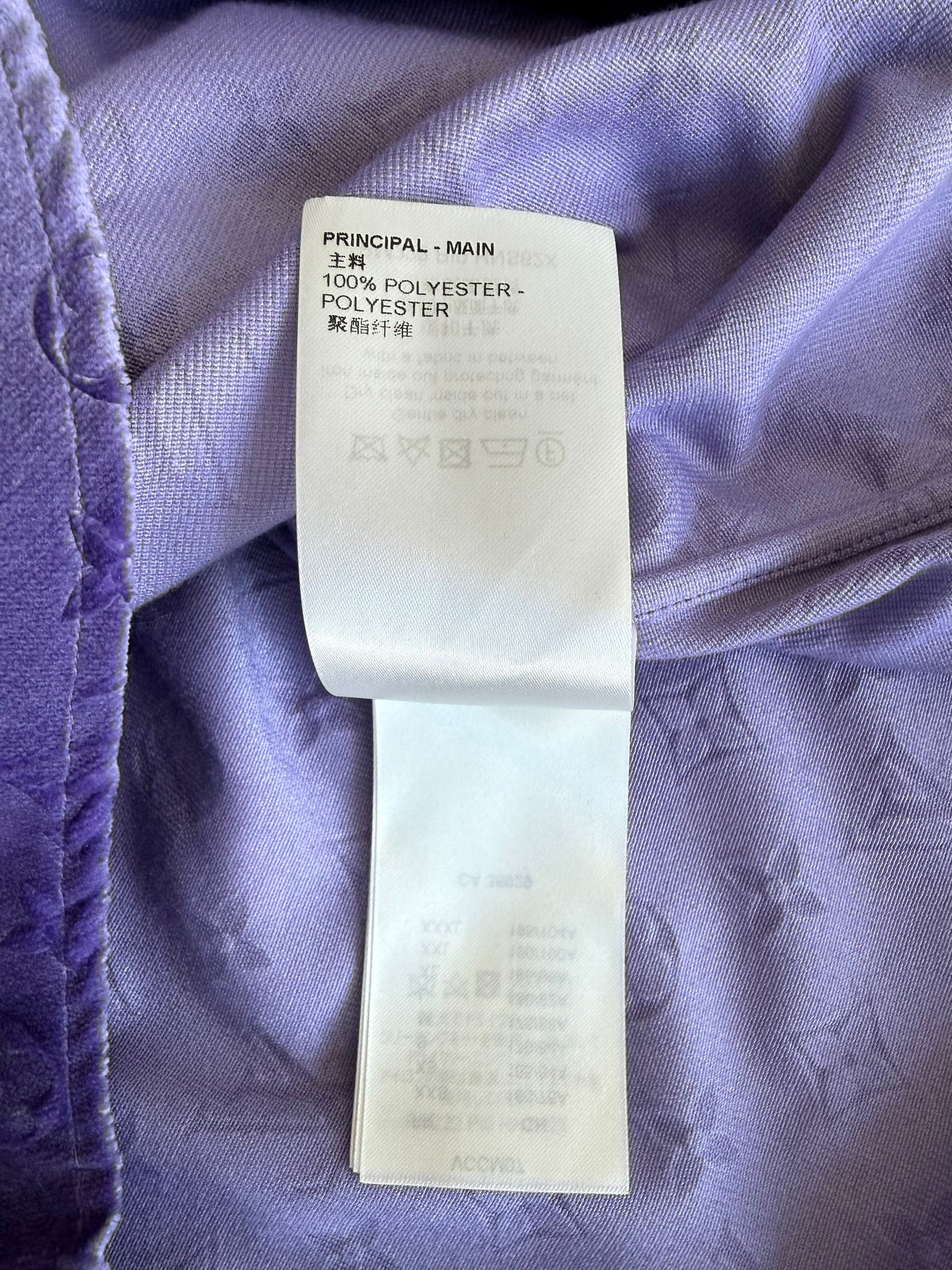 Louis Vuitton Purple Monogram Velvet Button Up Shirt